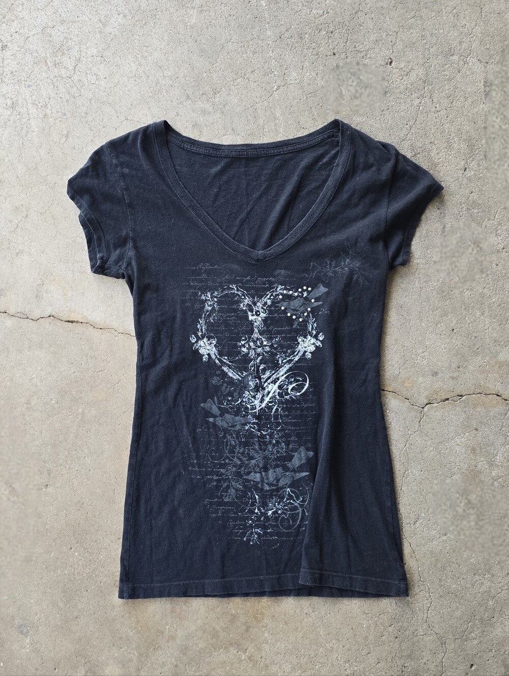 vtg y2k heart peace grunge cyber shirt